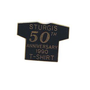 Sturgis 50th Anniversary 1990 T-Shirt Shaped Collectible Pin